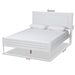 Baxton Studio Daniella Modern and Contemporary White Finished Wood Full Size Platform Bed - MG0076-White-Full Bed