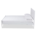 Baxton Studio Daniella Modern and Contemporary White Finished Wood Full Size Platform Bed - MG0076-White-Full Bed