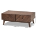Baxton Studio Hartman Mid-Century Modern Walnut Brown Finished Wood Coffee Table - LV23CFT23140WI-Columbia-CT