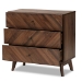 Baxton Studio Hartman Mid-Century Modern Walnut Brown Finished Wood 3-Drawer Storage Chest - LV23COD23230WI-Columbia-3DW-Chest