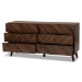 Baxton Studio Hartman Mid-Century Modern Walnut Brown Finished Wood 6-Drawer Dresser - LV23COD23232WI-Columbia-6DW-Dresser