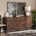 Baxton Studio Hartman Mid-Century Modern Walnut Brown Finished Wood 6-Drawer Dresser - LV23COD23232WI-Columbia-6DW-Dresser