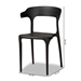 Baxton Studio Gould Modern Transtional Black Plastic 4-Piece Dining Chair Set - AY-PC09-Black Plastic-DC