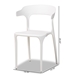 Baxton Studio Gould Modern Transtional White Plastic 4-Piece Dining Chair Set - AY-PC09-White Plastic-DC