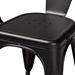Baxton Studio Ryland Modern Industrial Black Finished Metal 4-Piece Dining Chair Set - AY-MC02-Black Matte-DC