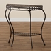 Baxton Studio Laraine Modern and Contemporary Brown Metal Outdoor Console Table - H01-99057A-Metal Console Table