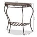 Baxton Studio Laraine Modern and Contemporary Black Metal Outdoor Console Table - H01-99057A-Metal Console Table