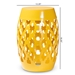Baxton Studio Branson Modern and Contemporary Yellow Finished Metal Outdoor Side Table - H01-101370A Yellow Metal Side Table