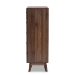 Baxton Studio Hartman Mid-Century Modern Walnut Brown Finished Wood 5-Drawer Storage Chest - LV23COD23231WI-Columbia-5DW-Chest
