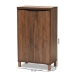 Baxton Studio Talon Modern and Contemporary Two-Tone Walnut Brown and Dark Grey Finished Wood 2-Door Shoe Storage Cabinet - SESC70210WI-Columbia/Dark Grey-Shoe Cabinet