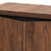 Baxton Studio Talon Modern and Contemporary Two-Tone Walnut Brown and Dark Grey Finished Wood 2-Door Shoe Storage Cabinet - SESC70210WI-Columbia/Dark Grey-Shoe Cabinet