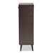 Baxton Studio Salma Modern and Contemporary Dark Brown Finished Wood 2-Door Shoe Storage Cabinet - SESC70180WI-Modi Wenge-Shoe Cabinet