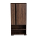 Baxton Studio Raina Modern and Contemporary Two-Tone Walnut Brown and Black Finished Wood 2-Door Shoe Storage Cabinet - SESC70140WI-Columbia/Black-Shoe Cabinet