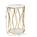 Baxton Studio Kalena Modern and Contemporary Gold Metal End Table with Marble Tabletop - H01-97049-Metal/Marble Side Table