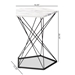 Baxton Studio Oberon Modern and Contemporary Black Finished Metal End Table with Faux Marble Tabletop - H01-103617 Metal Console Table