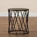 Baxton Studio Finnick Modern Industrial Antique Black finished Metal End Table - H01-102535 Metal Side Table