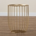 Baxton Studio Mabon Modern and Contemporary Gold Finished Metal End Table - H01-102594B Metal Tray Table