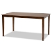 Baxton Studio Rosa Modern and Contemporary Grey Fabric Upholstered and Walnut Brown Finished Wood 7-Piece Dining Set - Rosa-Grey/Walnut-7PC Dining Set