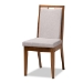 Baxton Studio Rosa Modern and Contemporary Grey Fabric Upholstered and Walnut Brown Finished Wood 5-Piece Dining Set - Rosa-Grey/Walnut-5PC Dining Set