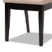 Baxton Studio Suvi Modern and Contemporary Sand Fabric Upholstered and Dark Brown Finished Wood 7-Piece Dining Set - Suvi-Sand/Dark Brown-7PC Dining Set