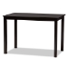 Baxton Studio Suvi Modern and Contemporary Sand Fabric Upholstered and Dark Brown Finished Wood 5-Piece Dining Set - Suvi-Sand/Dark Brown-5PC Dining Set