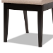 Baxton Studio Suvi Modern and Contemporary Sand Fabric Upholstered and Dark Brown Finished Wood 5-Piece Dining Set - Suvi-Sand/Dark Brown-5PC Dining Set
