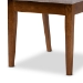 Baxton Studio Suvi Modern and Contemporary Grey Fabric Upholstered and Walnut Brown Finished Wood 5-Piece Dining Set - Suvi-Grey/Walnut-5PC Dining Set