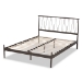 Baxton Studio Samir Modern Industrial Black Bronze Finished Metal Full Size Platform Bed - TS-Lidia-Black-Full