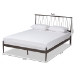 Baxton Studio Samir Modern Industrial Black Bronze Finished Metal Full Size Platform Bed - TS-Lidia-Black-Full