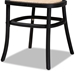 Baxton Studio Garold Mid-Century Modern Brown Woven Rattan and Black Wood 2-Piece Cane Dining Chair Set - C19-Black-Beechwood/Rattan-DC