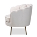Baxton Studio Garson Glam and Luxe Beige Velvet Fabric Upholstered and Gold Metal Finished Accent Chair - DC-02-2-Velvet Beige-Chair