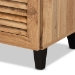 Baxton Studio Coolidge Modern and Contemporary Oak Brown Finished Wood 3-Door Shoe Storage Cabinet with Drawer - FP-05LV-Wotan Oak