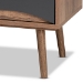 Baxton Studio Leane Modern and Contemporary Natural Brown Finished and Multi-Colored Wood 3-Drawer TV Stand - ASP-1-Natural/White/Grey