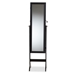 Baxton Studio Ryoko Modern and Contemporary Black Finished Wood Jewelry Armoire with Mirror - JC568-BK-Black