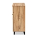 Baxton Studio Coolidge Modern and Contemporary Oak Brown Finished Wood 1-Drawer Shoe Storage Cabinet - FP-02LV-Wotan Oak