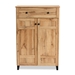 Baxton Studio Glidden Modern and Contemporary Oak Brown Finished Wood 1-Drawer Shoe Storage Cabinet - FP-1203-Wotan Oak
