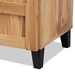 Baxton Studio Glidden Modern and Contemporary Oak Brown Finished Wood 1-Drawer Shoe Storage Cabinet - FP-1203-Wotan Oak