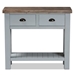 Baxton Studio Hastin Classic and Traditional Two-Tone Grey and Antique Brown Finished Wood 2-Drawer Console Table - JY20B122-Grey-Console