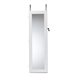 Baxton Studio Richelle Modern and Contemporary White Finished Wood Hanging Jewelry Armoire with Mirror - JC24D-WH-White