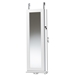 Baxton Studio Richelle Modern and Contemporary White Finished Wood Hanging Jewelry Armoire with Mirror - JC24D-WH-White