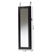 Baxton Studio Richelle Modern and Contemporary Black Finished Wood Hanging Jewelry Armoire with Mirror - JC24-BK-Black