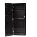 Baxton Studio Pontus Modern and Contemporary Black Finished Wood Wall-Mountable Jewelry Armoire with Mirror - JC406-BK-Black
