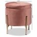Baxton Studio Malina Contemporary Glam and Luxe Pink Velvet Fabric Upholstered and Gold Finished Metal Storage Ottoman - FZD200335-Blush Pink Velvet-Ottoman