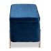 Baxton Studio Rockwell Contemporary Glam and Luxe Navy Blue Velvet Fabric Upholstered and Gold Finished Metal Storage Bench - FZD0223-Navy Blue Velvet-Bench