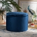 Baxton Studio Livana Contemporary Glam and Luxe Navy Blue Velvet Fabric Upholstered Storage Ottoman - FZD0220-Navy Blue Velvet-Ottoman