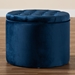 Baxton Studio Livana Contemporary Glam and Luxe Navy Blue Velvet Fabric Upholstered Storage Ottoman - FZD0220-Navy Blue Velvet-Ottoman