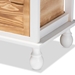 Baxton Studio Suvan Modern and Contemporary Two-Tone White and Oak Brown Finished Wood 2-Drawer Nightstand - FZC200347-White/Oak-NS