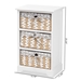 Baxton Studio Rianne Modern Transitional White Finished Wood 3-Basket Storage Unit - TLM1802-White-3 Baskets