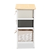 Baxton Studio Diella Modern and Contemporary Multi-Colored Wood 2-Drawer Storage Unit with Basket - 1805-2DW/1 Basket
