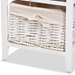 Baxton Studio Diella Modern and Contemporary Multi-Colored Wood 2-Drawer Storage Unit with Basket - 1805-2DW/1 Basket
